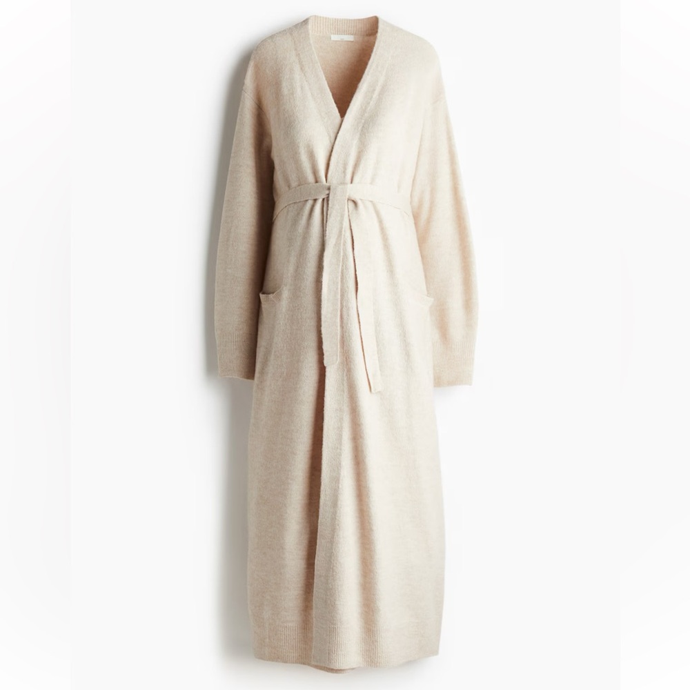 H&M Mama Before and After Tie Waist Cardigan